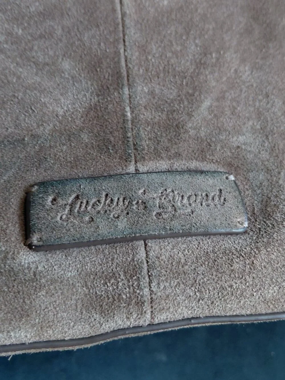 Lucky Brand Genuine Suede Slouchy Hobo Bag With Bow Detail